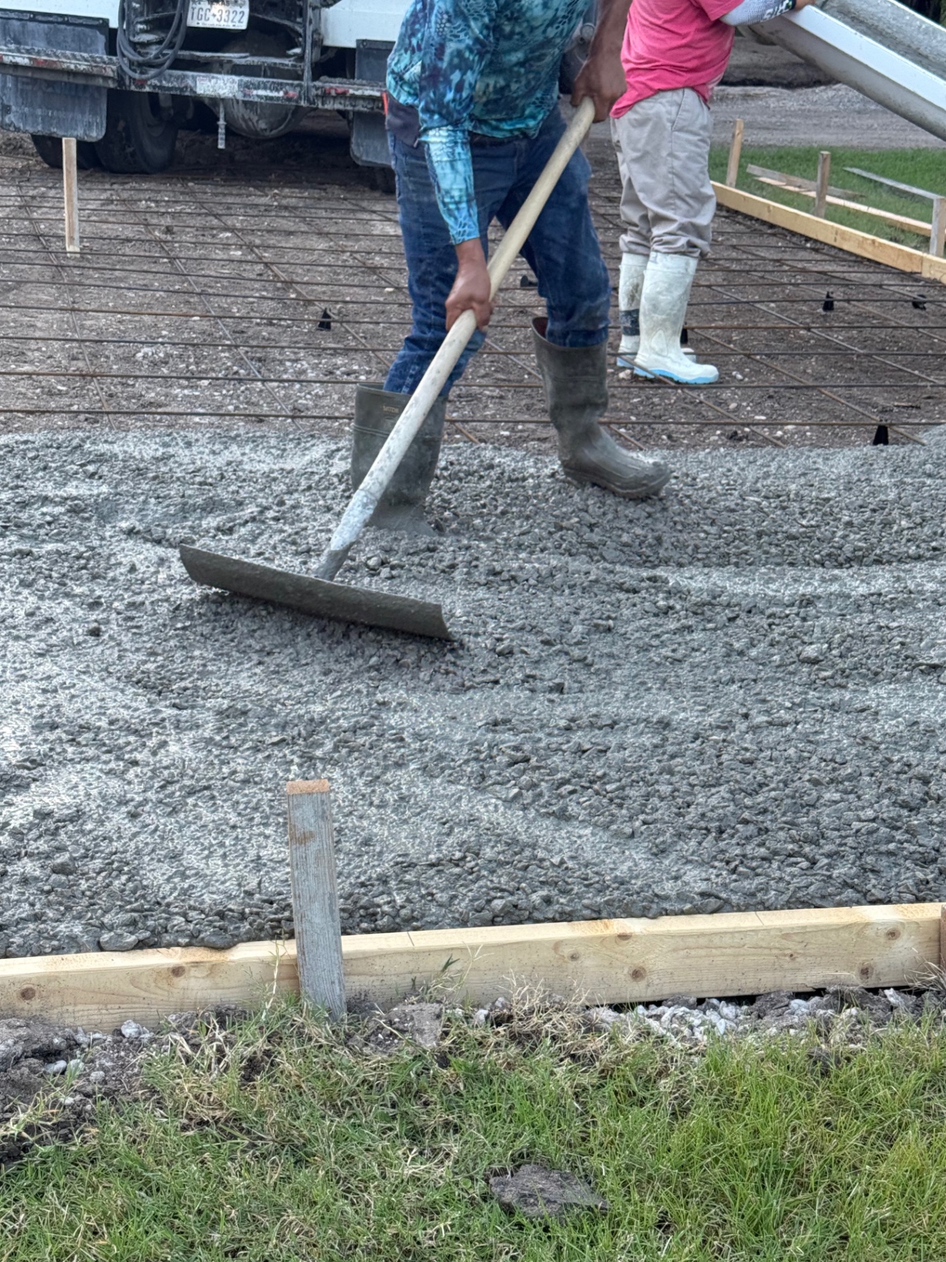 Raking The Pour Flat