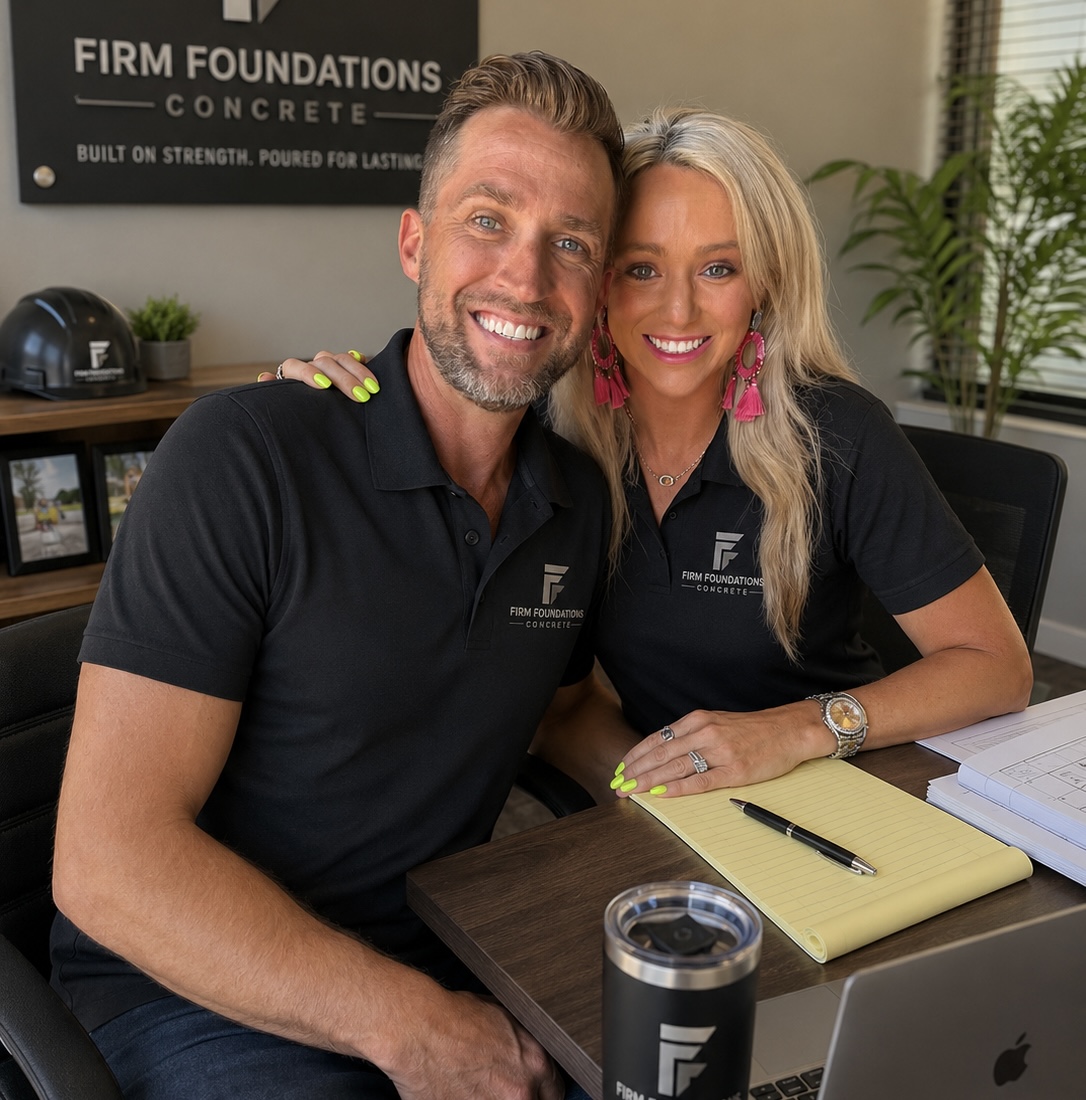 Tyler and Nichole Johnson, owners of Firm Foundations Concrete